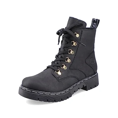 Abbildung von Rieker Plateaustiefelette black, Damen, Größe: 39, Black Schuhe