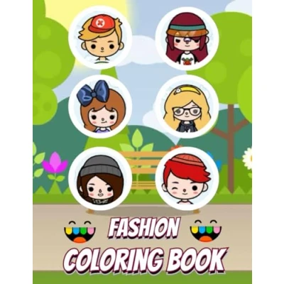 Abbildung von Fashion Coloring Book: Fun and Stylish Beauty Book for Girls, Kids, Teens with 50+ Fabulous Style. to Stress Relief.