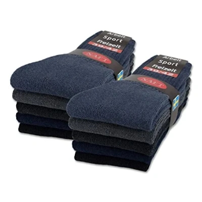 Abbildung von sockenkauf24 10 20 30 Paar Sportsocken Tennissocken Arbeitssocken Herren &amp; Damen Socken Baumwolle (35 38, Gemischt)