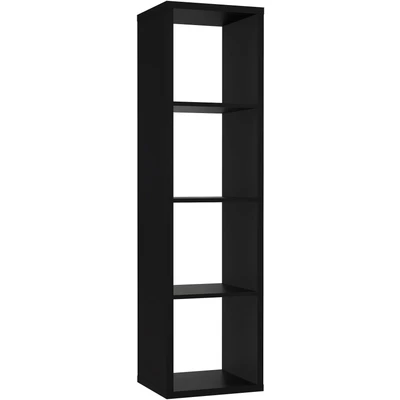Abbildung von FORTE Regal, Holzwerkstoff, schwarz, 38,2 cm breit, 141,8 hoch, 32,9 tief
