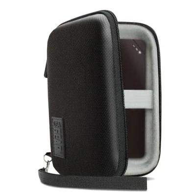 Abbildung von USA Gear Mobiler WLAN Hotspot Tragetaschenhalter mit Ethernet Kabeltasche kompatibel GlocalMe, Skyroam Solis, Netgear, TP Link M7450 M7650 M7350, Huawei, Tenda 4g185 und mehr Schwarz