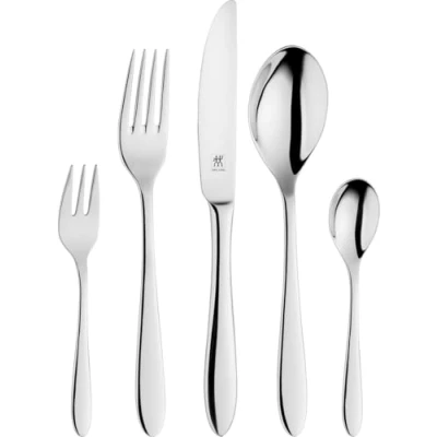 Abbildung von Zwilling Style Besteck Set, 60 teilig, Für 12 Personen, 18/10 Edelstahl/Hochwertiger Klingenstahl, Poliert, Silber [plastikfreie Verpackung], plastic free, TLG