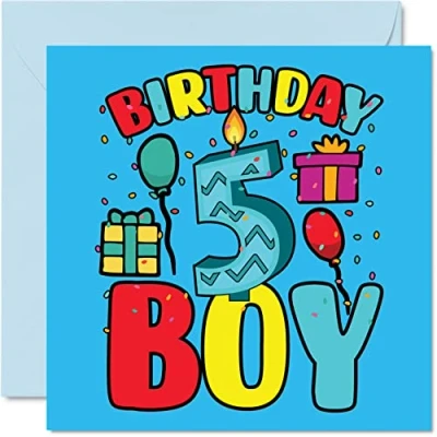 Abbildung von 5. Geburtstagskarte Jungen 5 Jahre alter Geburtstagskarten Ihn 145 mm Grußkarte Sohn Bruder Enkel Neffe Geburtstag