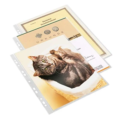 Abbildung von mashpaper Fotohüllen Prospekthüllen Klarsichthüllen transparent 100 Stück DIN A4 77950