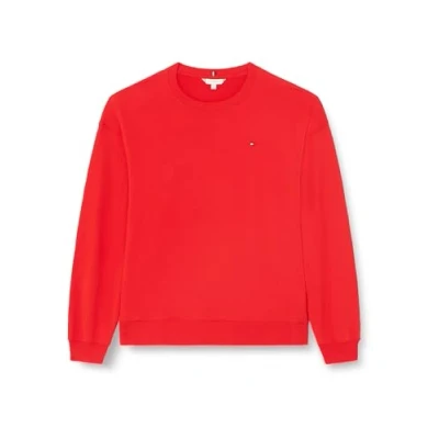 Abbildung von Tommy Hilfiger Curve FLAG ON Chest Sweatshirt, Damen, Größe: 46, Fierce red