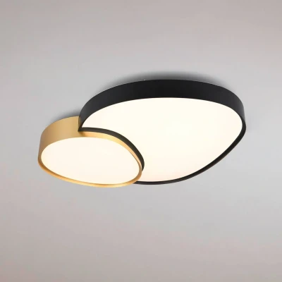 Abbildung von LED Deckenlampe Rise, schwarz gold, 77 x 63 cm, CCT, dimmbar