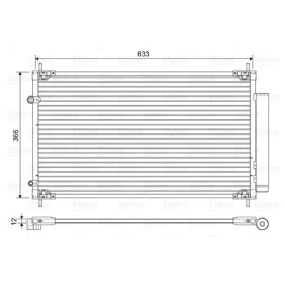 Abbildung von VALEO 822604 Klimakondensator mit Trockner Aluminium 366 TOYOTA: Yaris III Hatchback