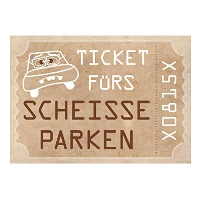 Abbildung von PRICARO Scheisse geparkt Flyer &quot;Ticket&quot;, A6, 50 Stück