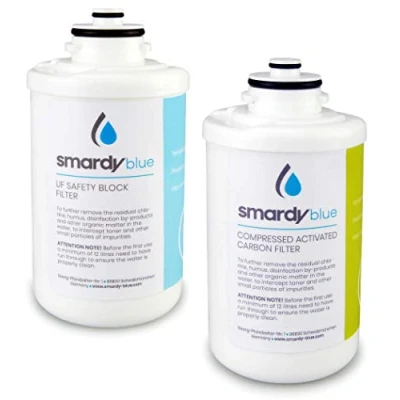 Abbildung von smardy 2in1 Ersatzfilter Set Aktivkohle Filter + Ultrafiltrations Membran für Soda &amp; Cool Wassersprudler