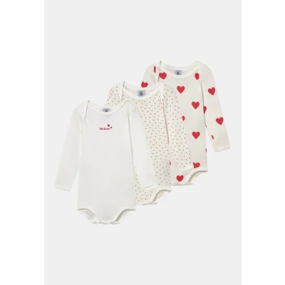 Abbildung von Petit Bateau Baby MädchenGestreifter Body mit langen Ärmeln (3er Pack) , Variante 1, 3 Monate