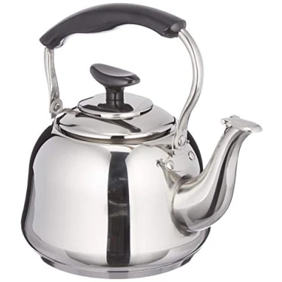 Abbildung von cilio Wasserkessel CLASSICO Für 700 ml Wasser Höhe: 17 cm Ø: 14.4 poliertes Edelstahl Kapselboden alle Herdarten Induktion Wasserkocher wärmeisolierender Griff Camping