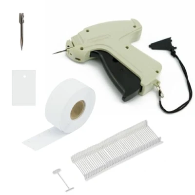 Abbildung von Pokornys Etikettierpistole Arrow 9S Standard im Set mit 1 Ersatznadeln &amp; 1.000 Heftfäden 25mm Kartonetiketten 30x45mm I Etikettiergerät zur Befestigung von Etiketten an Textilien