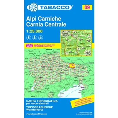 Abbildung von Karnische Alpen: Wanderkarte Tabacco 09. 1:25000: GPS. UTM Gitter (Carte topografiche per escursionisti, Band 9)