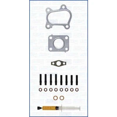 Abbildung von AJUSA JTC12075 Montagesatz, Lader with studs, syringe oil mit Dichtungen Montageanleitung