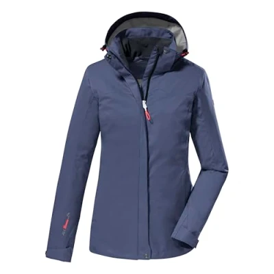Abbildung von Killtec Outdoorjacke »KOS 133 WMN JCKT«, Wasser und winddichte Damenjacke mit abnehmbarer Kapuze, PFAS frei