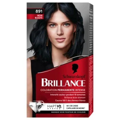 Abbildung von Schwarzkopf Brillance Haarfarbe, 891 Noir Bleuté