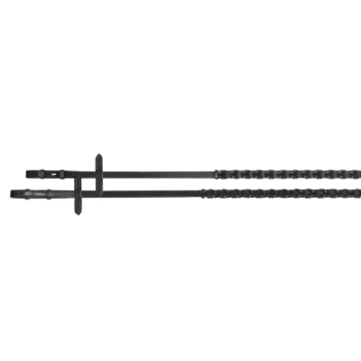 Abbildung von Passier Zügel Laced Leather Schwarz/Silber 140cm