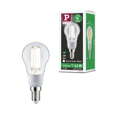 Abbildung von Paulmann 29131 Eco Line Filament 230V LED Tropfen E14 1er Pack 100mm 525lm 2,5W 4000K Klar Leuchtmittel
