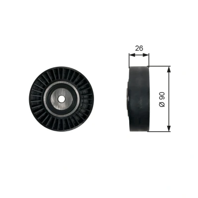 Abbildung von GATES T36461 Umlenkrolle FleetRunner Micro V Stretch Fit VOLKSWAGEN: Crafter 30 35 Minibus