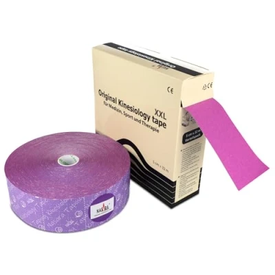 Abbildung von Nasara Original Kinesiologie Physio XXL Tape für Sport und Medizin, Rollengröße 5cm x 32m, Lila