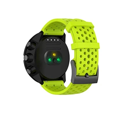 Abbildung von Buwico Armband für Suunto 9, Ersatz Silikon Uhrenarmbänder Fitness Uhrband Sport Wechselarmbänder Spartan Wrist HR Baro/Suunto 9 /Suunto Traverse (Limette, L)