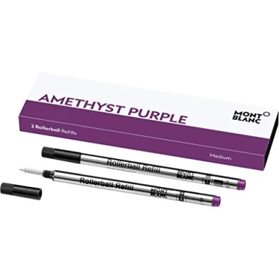 Abbildung von Montblanc Tintenroller Minen Amethyst Purple 106931 Ersatzmine für Roller Ball und Fineliner Größe M 2 x Refill Rollerball