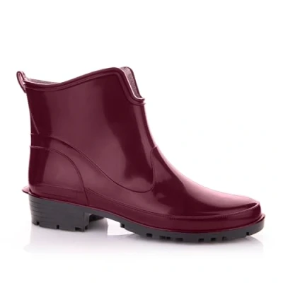 Abbildung von LEMIGO Damen Gummistiefeletten Kurze Gummistiefel Knöchel Regenstiefel Elke 36 42 EU (Burgunderrot, Schuhgrößensystem, Erwachsene, Numerisch, M, 42)
