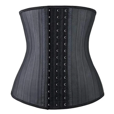 Abbildung von YIANNA Waist Trainer Damen Korsett Bauchweg Body Shaper Latex Shapewear Corsage Korsage Underbust Taillenmieder Taillenformer Trimmer Schwarz 1210 4XL