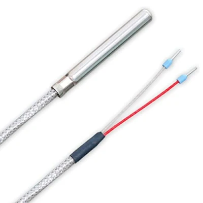Abbildung von iOVEO 039HG01205 Rauchgasfühler / Temperaturfühler Kollektorfühler bis 400C mit GLS Anschlussleitung PT100 Sensor