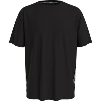 Abbildung von Calvin Klein Swimwear CREW NECK TAPE Nachtwäsche Shirt, Herren, Größe: Large, Black