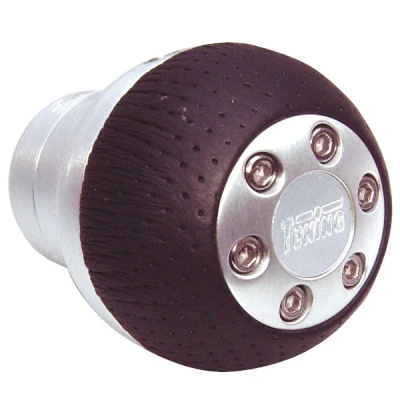 Abbildung von CARPOINT 2512788 Schalthebelknauf Aluminium, Leder
