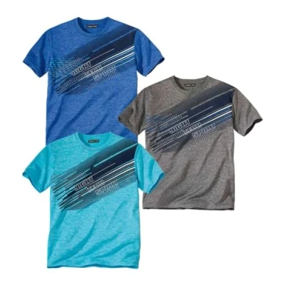Abbildung von ATLAS FOR MEN 3er Pack T Shirts Sporting in geflammter Optik 5XL