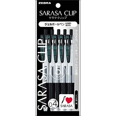 Abbildung von ZEBRA Gel Tinten Kugelschreiber Sarasa Clip 0,4 [Schwarz] x 5 Stück (Japan Import)