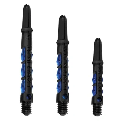Abbildung von Harrows Dart Shafts Carbon ST Stiele mit Pyramidenringen, kurz, blau