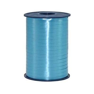 Abbildung von C.E. PATTBERG Geschenkband aquamarin, 500 Meter Ringelband 5 mm zum Basteln, Dekorieren &amp; Verpacken von Geschenken zu jedem Anlass