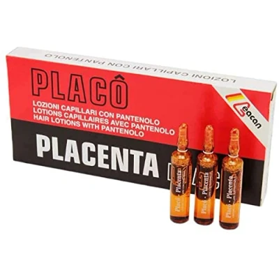 Abbildung von Haarausfall Placenta Placo zur Haarintensivbehandlung (24 Fläschchen je 10,4 ml)