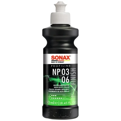 Abbildung von SONAX PROFILINE NP 03 06 (250 ml) zum professionellen Polieren von matten und verkratzten Lacken Art Nr. 02081410
