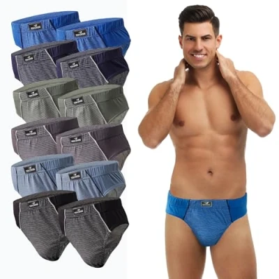 Abbildung von 6 12 Slips Herren Unterhosen Männer Slip Unterwäsche (12 stück, 3XL)