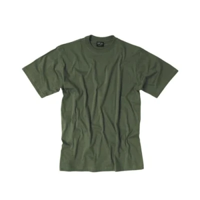 Abbildung von Mil Tec Herren Klassisk Army Style T shirt kortærmet skjorte 6 farver kan vælges Shirt, Grau oliv, M EU