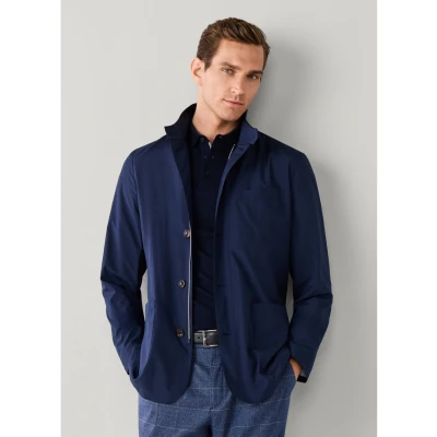 Abbildung von Hackett London Light Jacket LW Blazer Übergangsjacke, Herren, Größe: XL, Old navy