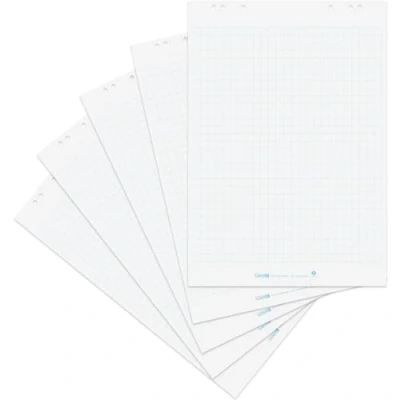 Abbildung von Landré Flipchart Papier recycling , kariert, mit 20 Blatt je Block, 6 fach Lochung, 5 Stück