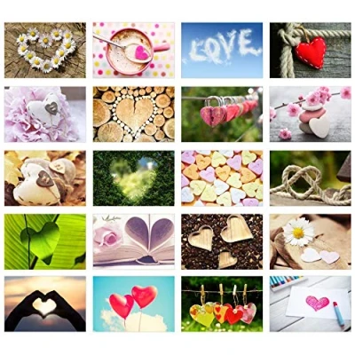 Abbildung von Edition Seidel Set 20 Premium Postkarten zur Hochzeit Hochzeitsgeschenk Liebe + Herzen Dekoidee Valentinstag Geburtstag Danke Postkarte