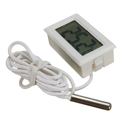 Abbildung von ARCELI Digital LCD Thermometer Temperaturüberwachung mit externer Sonde für Kühlschrank Gefrierschrank Aquarium weiß