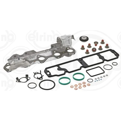 Abbildung von ELRING 570.920 Dichtungssatz, Zylinderkopf mit Ventilschaftabdichtung, ohne Zylinderkopfdichtung Abgaskrümmerdichtung(en) PEUGEOT: 207 Hatchback