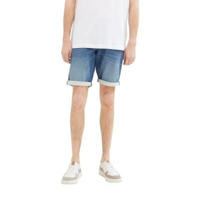 Abbildung von TOM Tailor JOSH Jeans Shorts, Herren, Größe: 30, Mid stone wash denim