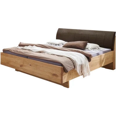 Abbildung von WIEMANN Holzbett »Cardiff, Bettgestell, Bettrahmen, teilmassiv, mit Polsterkopfteil« Belastbarkeit 110/220 Kg, 4 fache höhenverstellbar, MADE IN GERMANY, Fußteil aus Massivholz, verschiedene Größen