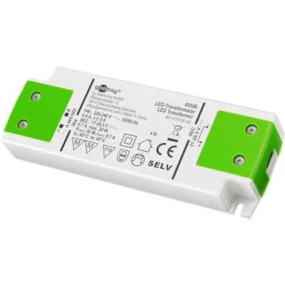Abbildung von Goobay 65586 LED Trafo 700 mA/20 W/LED Transformator für Konstantstrom/LED Treiber Konstantstromquelle/Transformator Innenbeleuchtung/Netzteil Licht