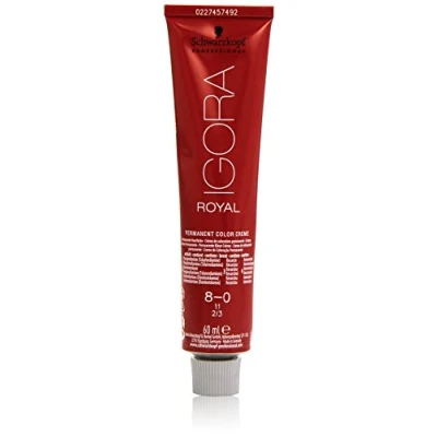 Abbildung von Schwarzkopf IGORA Royal Premium Haarfarbe 8 0 hellblond, 1er Pack (1 x 60 g), blumig