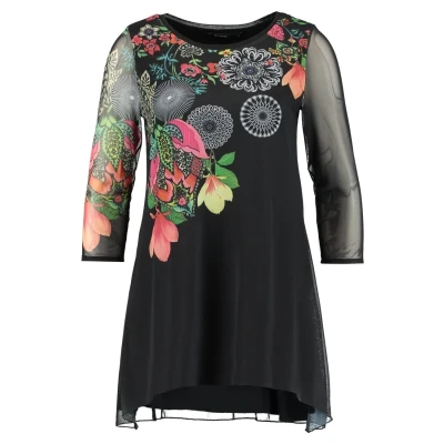 Abbildung von Desigual Langarmshirt, Damen, Größe: Small, Black