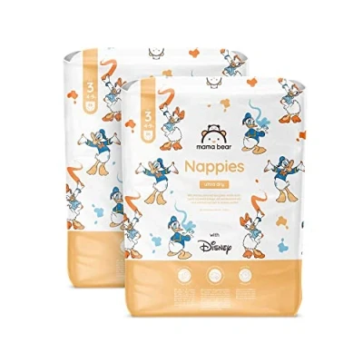 Abbildung von Amazon Marke: Mama Bear Disney Ultra Dry Windeln Größe 3 (4 9 kg) MONATSBOX, Weiß, 172 Stück (2 Packungen mit 86)